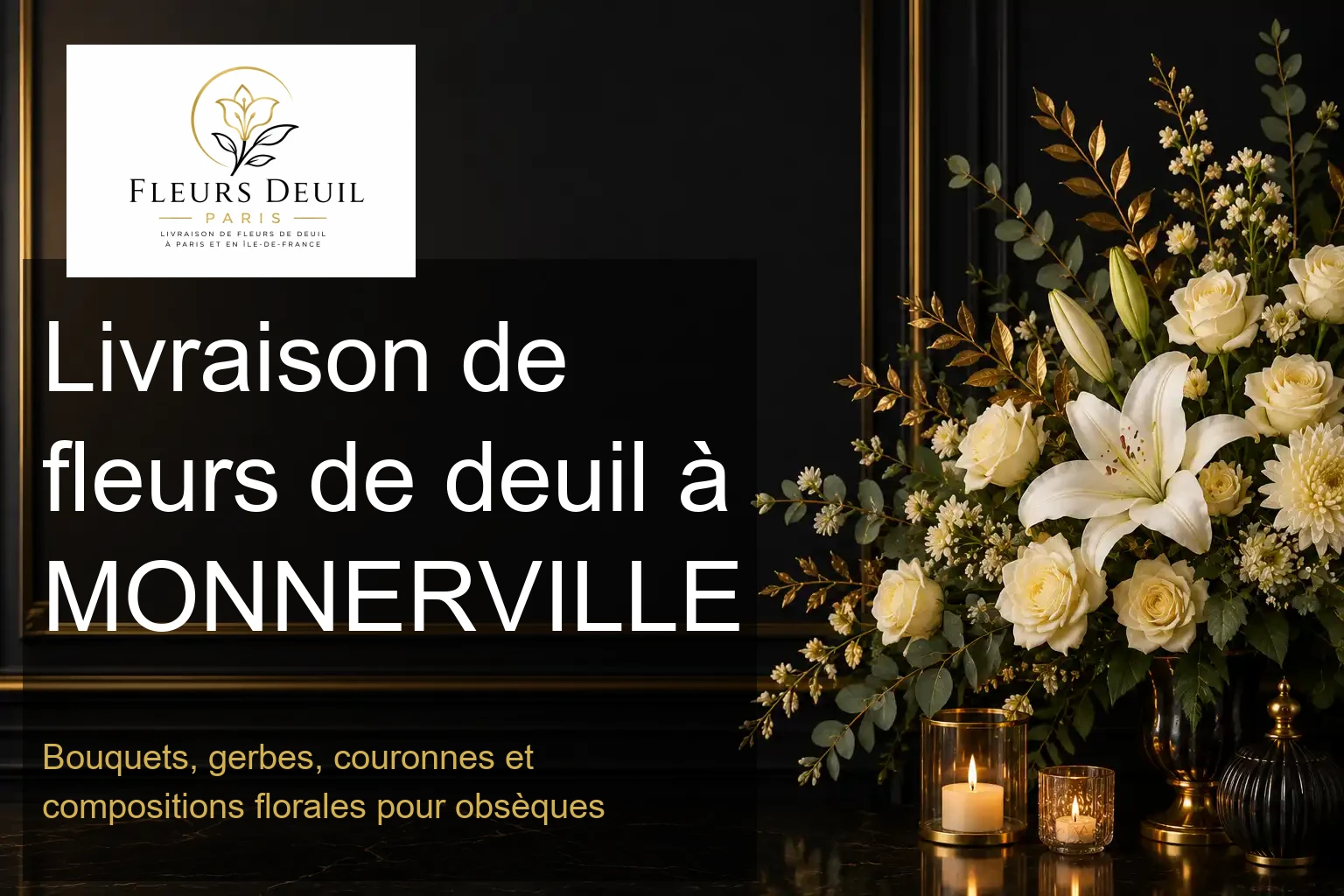 Livraison de fleurs de deuil à MONNERVILLE