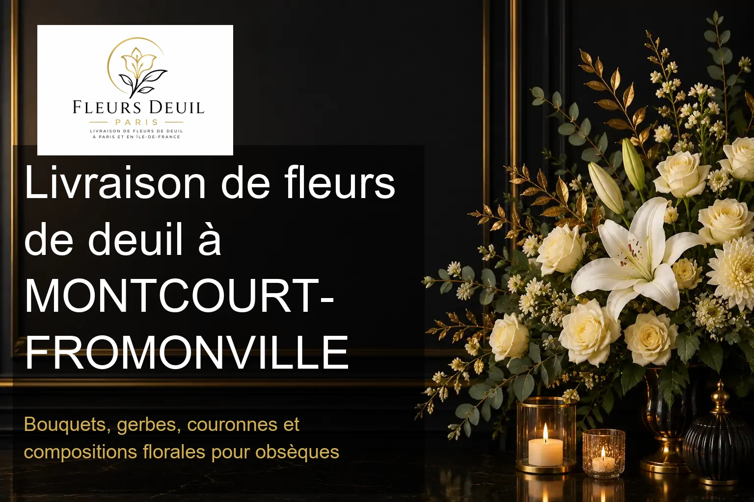 Livraison de fleurs de deuil à MONTCOURT-FROMONVILLE