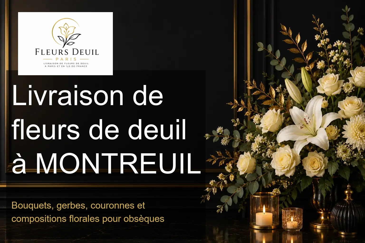 Livraison de fleurs de deuil à MONTREUIL