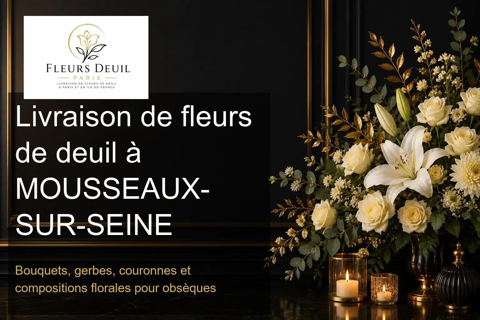 Livraison de fleurs de deuil à MOUSSEAUX-SUR-SEINE