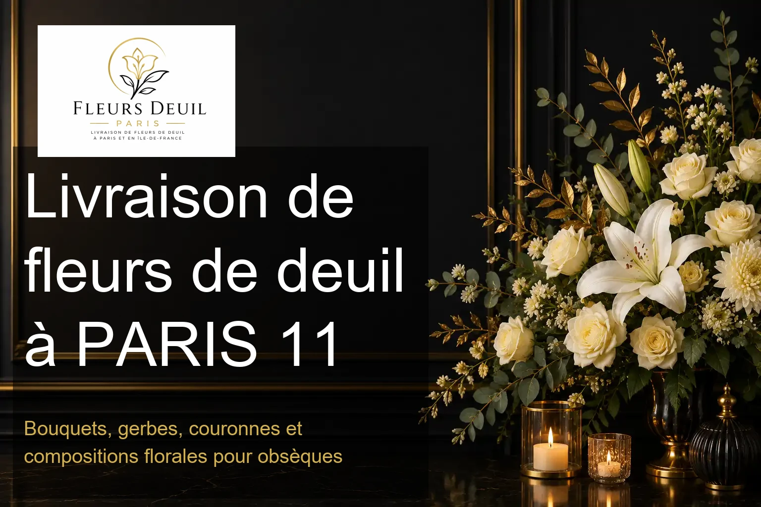 Livraison de fleurs de deuil à PARIS 11