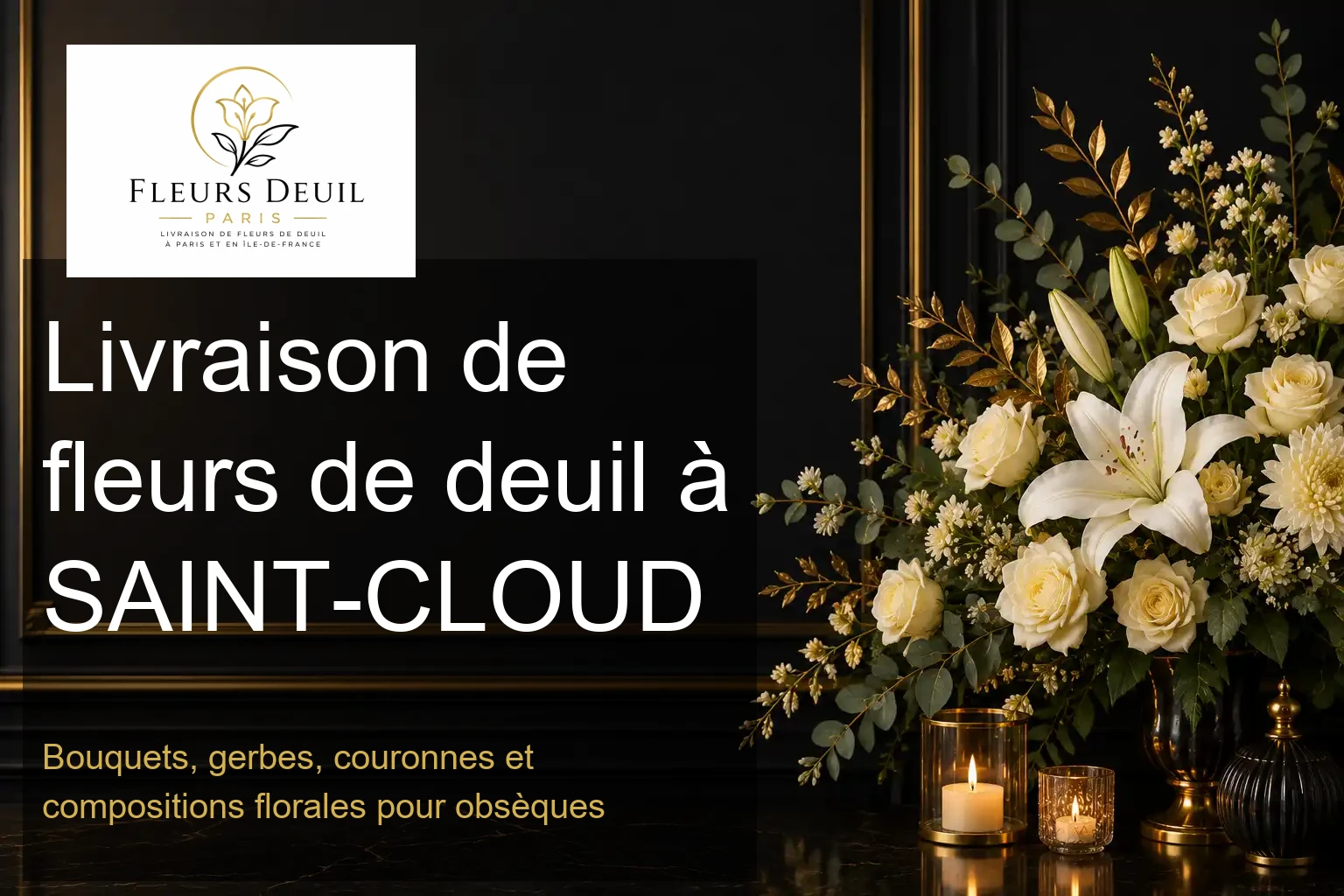 Livraison de fleurs de deuil à SAINT-CLOUD