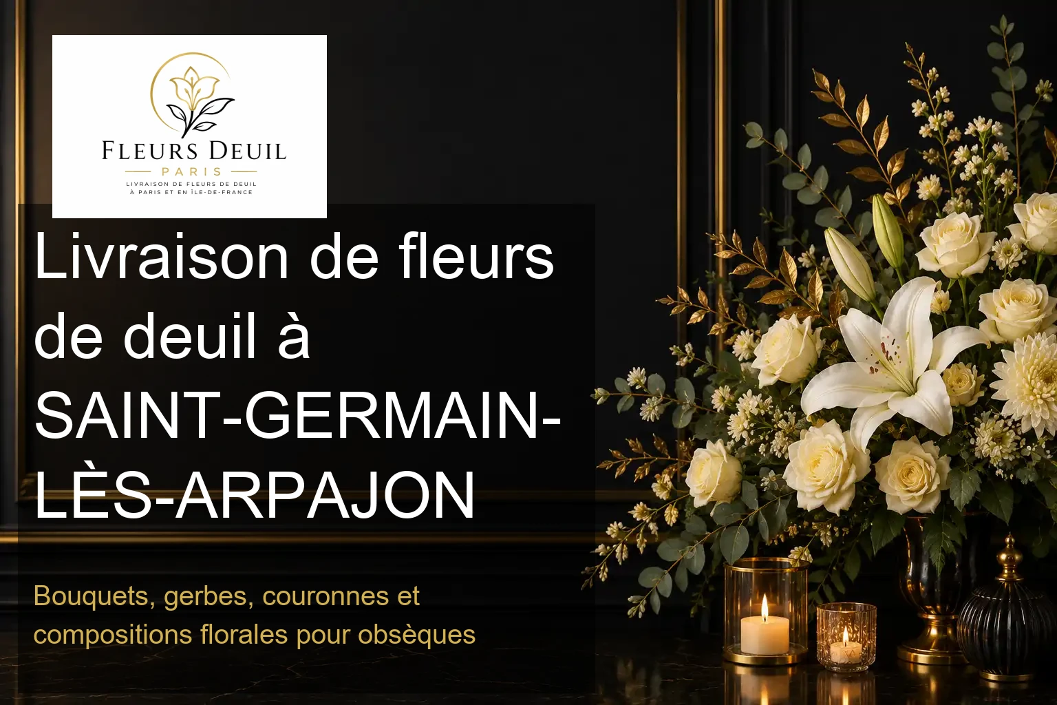 Livraison de fleurs de deuil à SAINT-GERMAIN-LÈS-ARPAJON