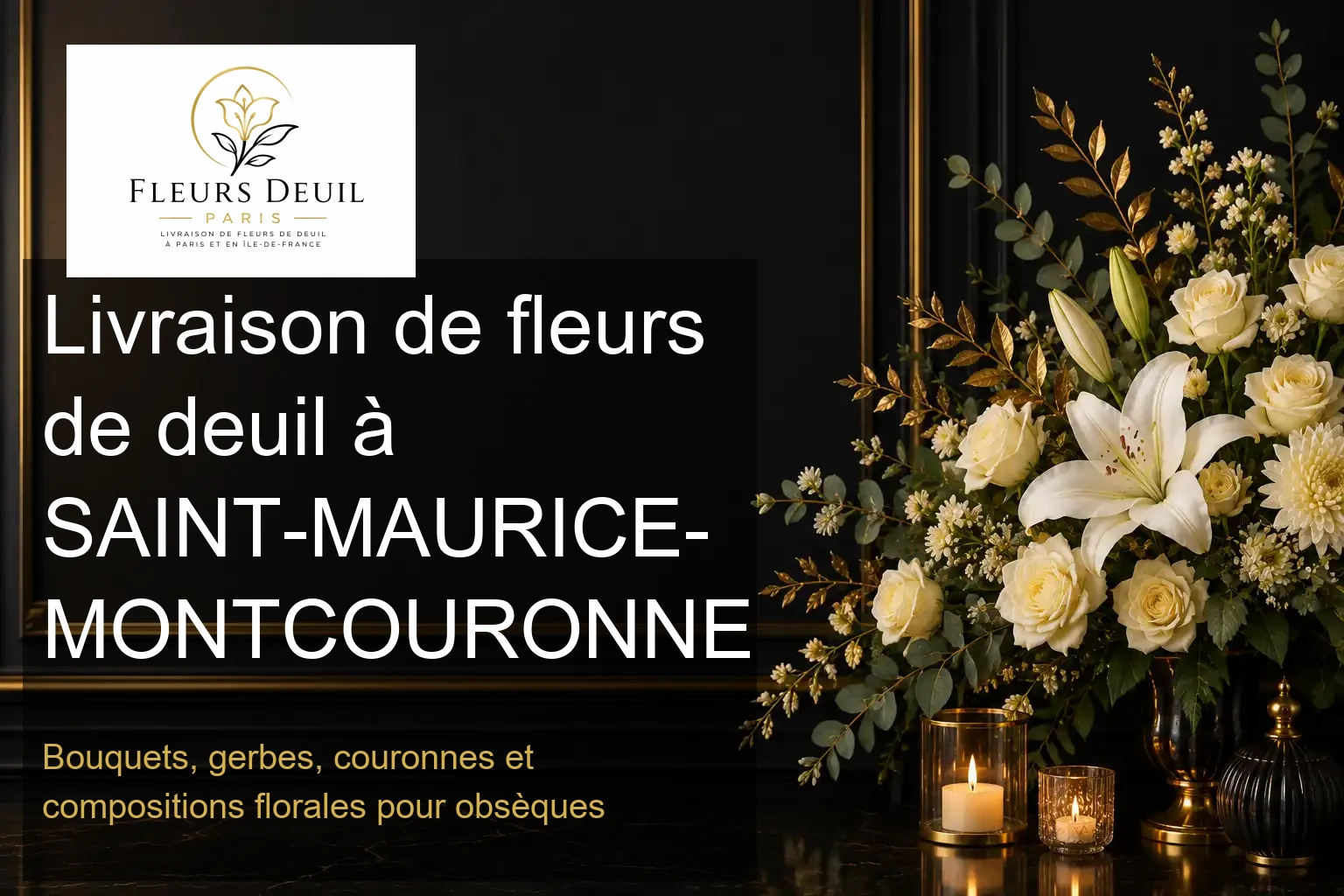 Livraison de fleurs de deuil à SAINT-MAURICE-MONTCOURONNE