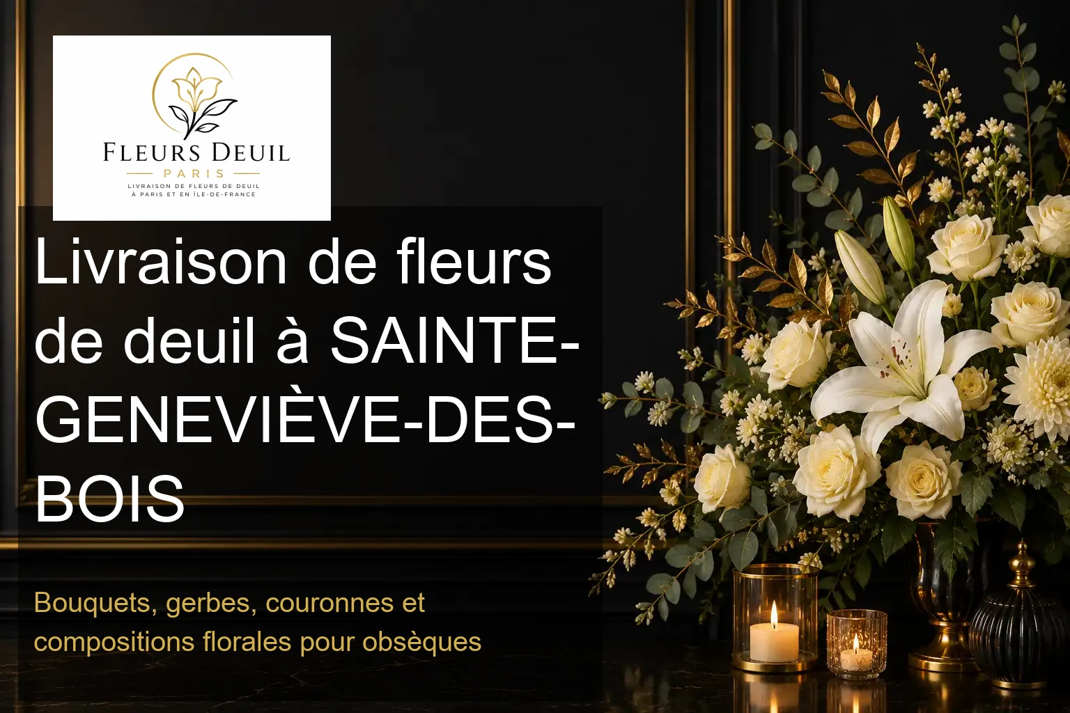 Livraison de fleurs de deuil à SAINTE-GENEVIÈVE-DES-BOIS