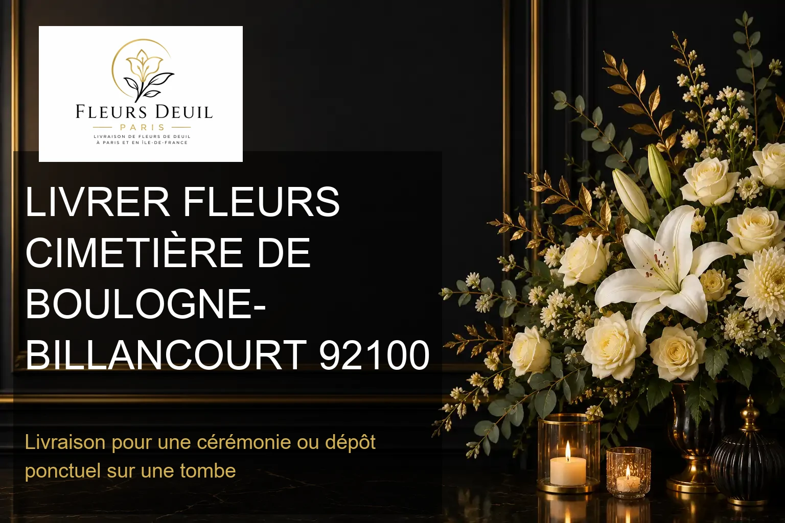 LIVRER FLEURS CIMETIÈRE DE BOULOGNE-BILLANCOURT 92100