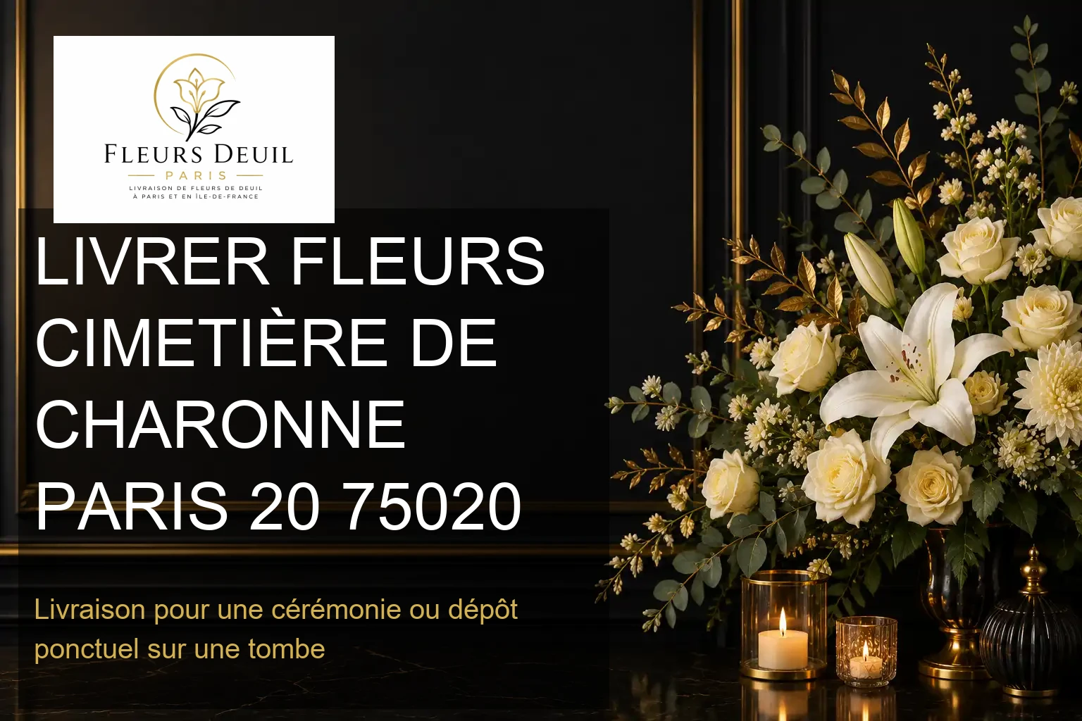 LIVRER FLEURS CIMETIÈRE DE CHARONNE PARIS 20 75020