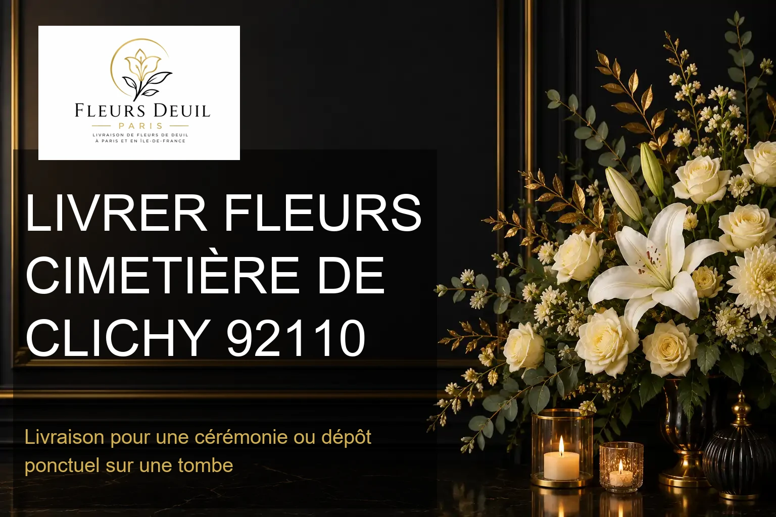 LIVRER FLEURS CIMETIÈRE DE CLICHY 92110