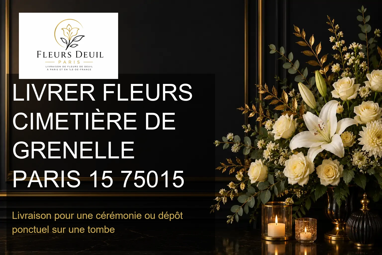 LIVRER FLEURS CIMETIÈRE DE GRENELLE PARIS 15 75015