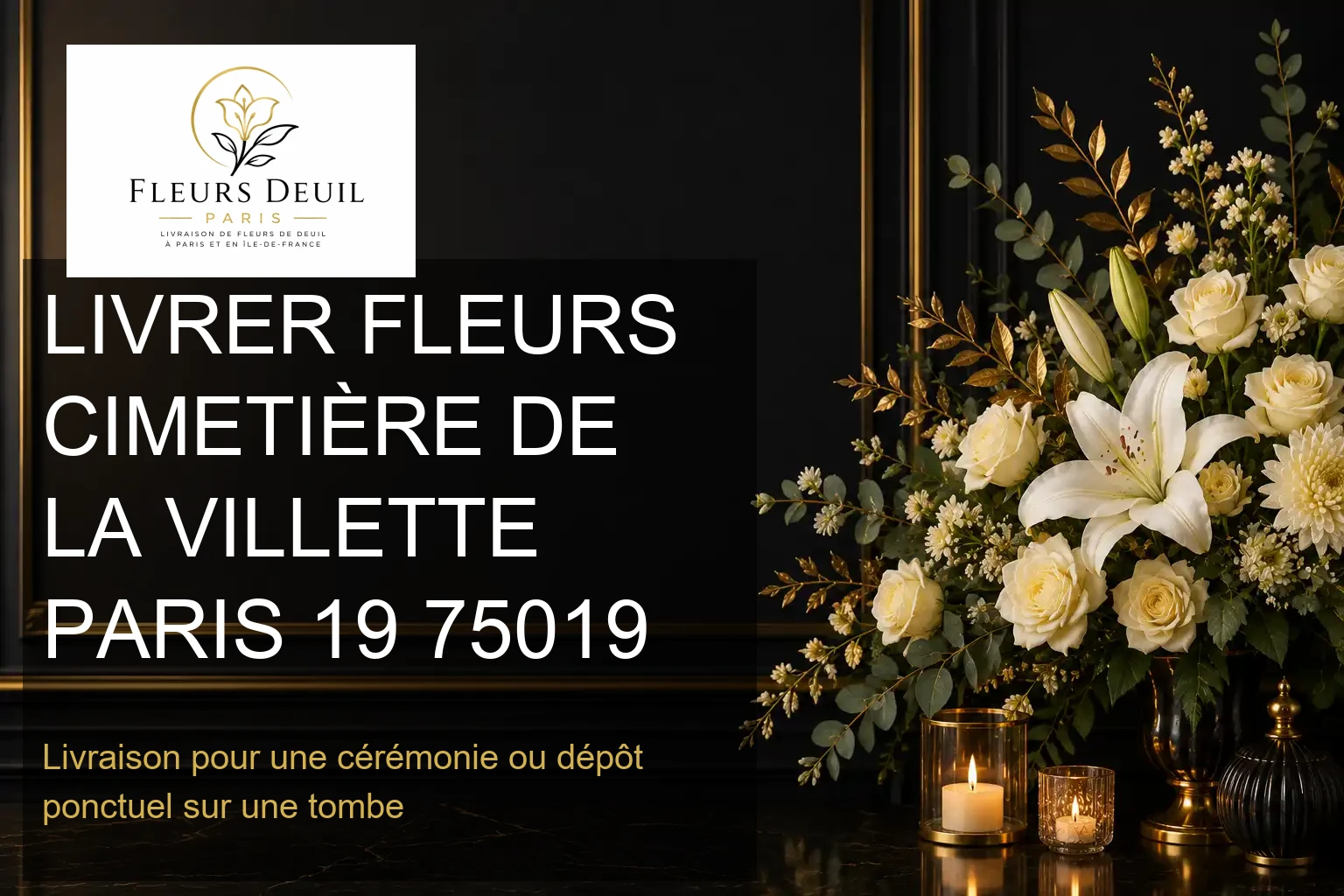 LIVRER FLEURS CIMETIÈRE DE LA VILLETTE PARIS 19 75019