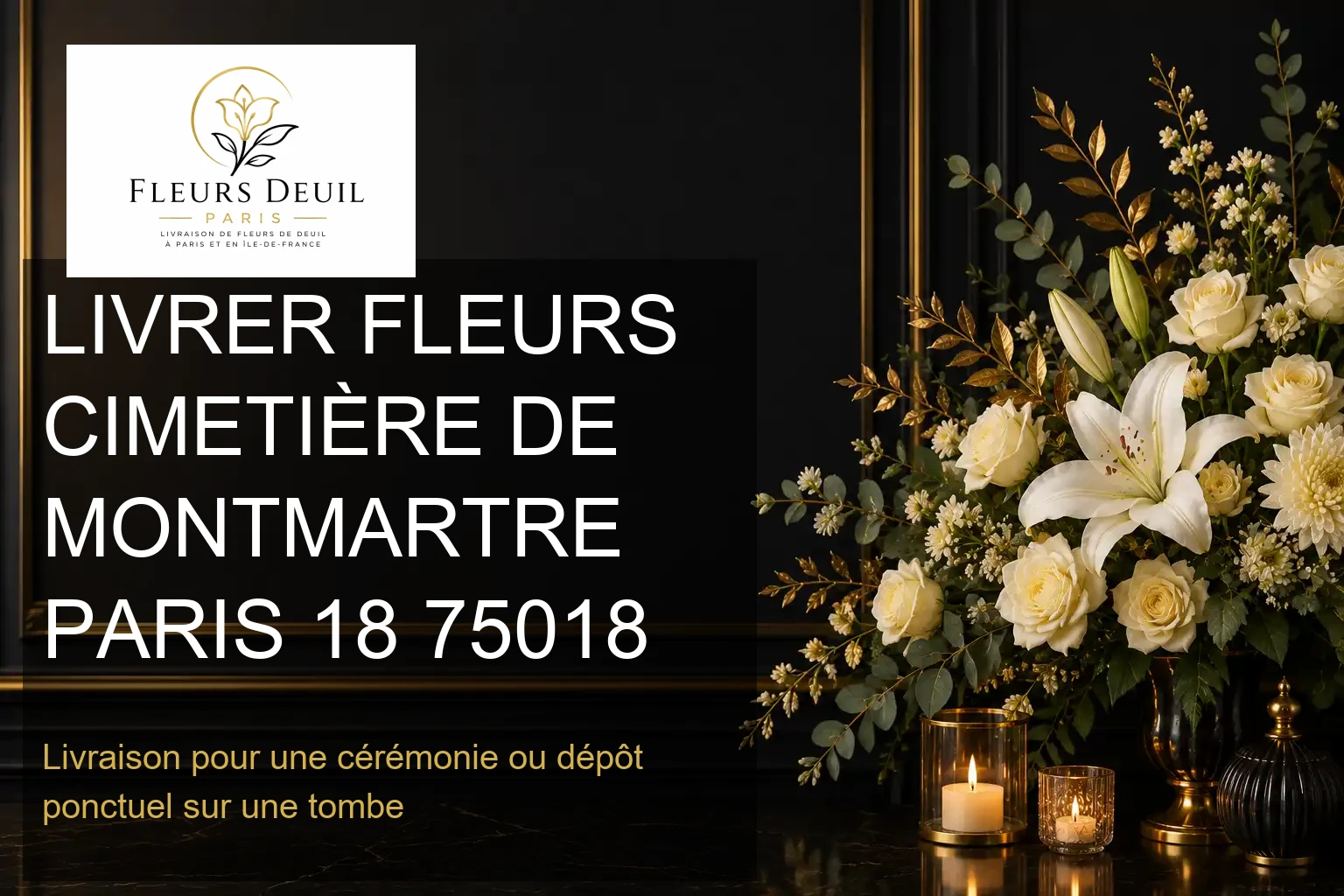 LIVRER FLEURS CIMETIÈRE DE MONTMARTRE PARIS 18 75018