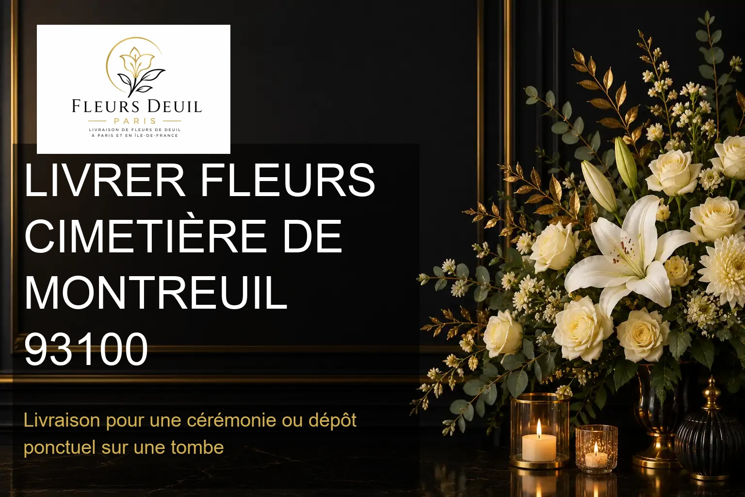 LIVRER FLEURS CIMETIÈRE DE MONTREUIL 93100