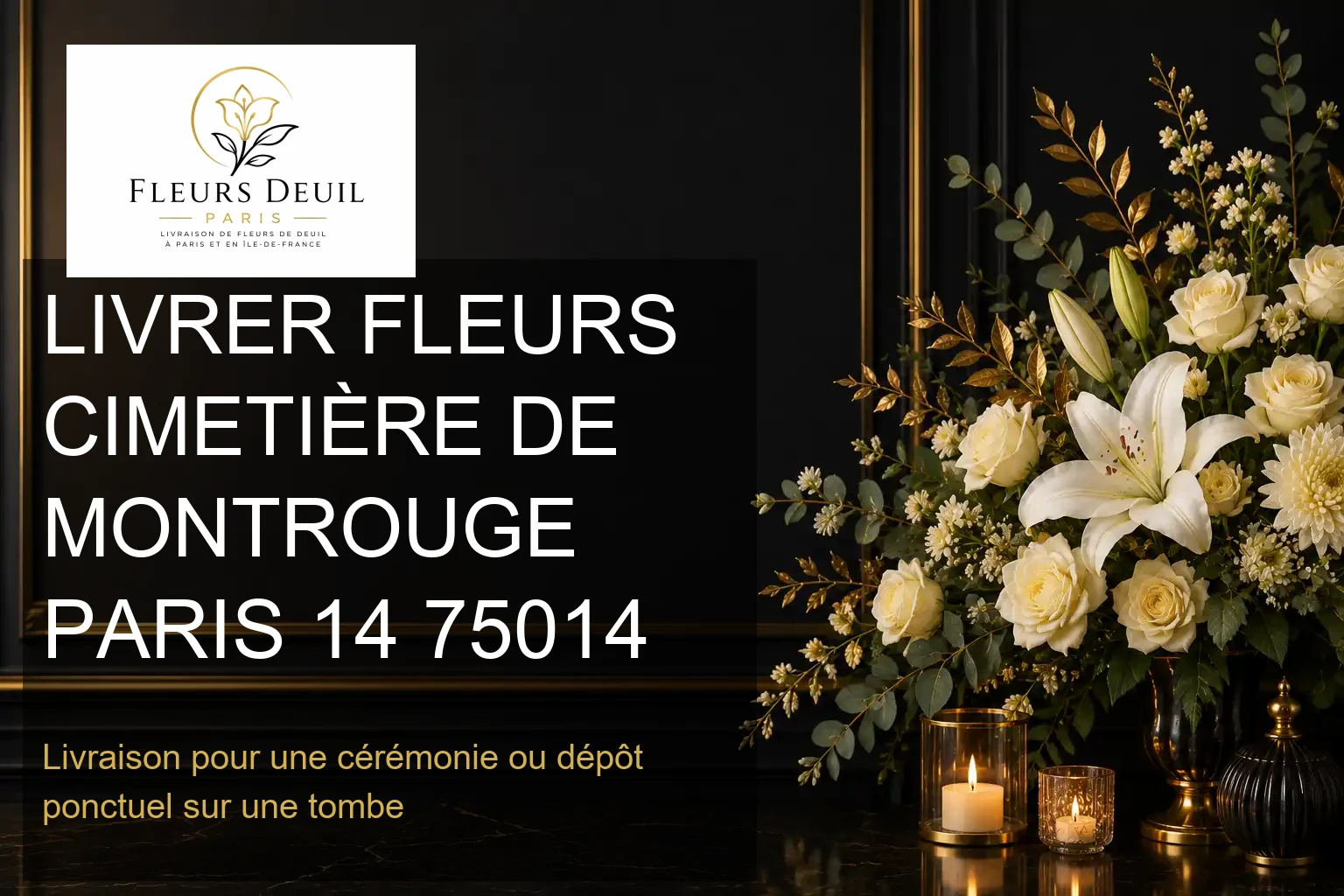 LIVRER FLEURS CIMETIÈRE DE MONTROUGE PARIS 14 75014