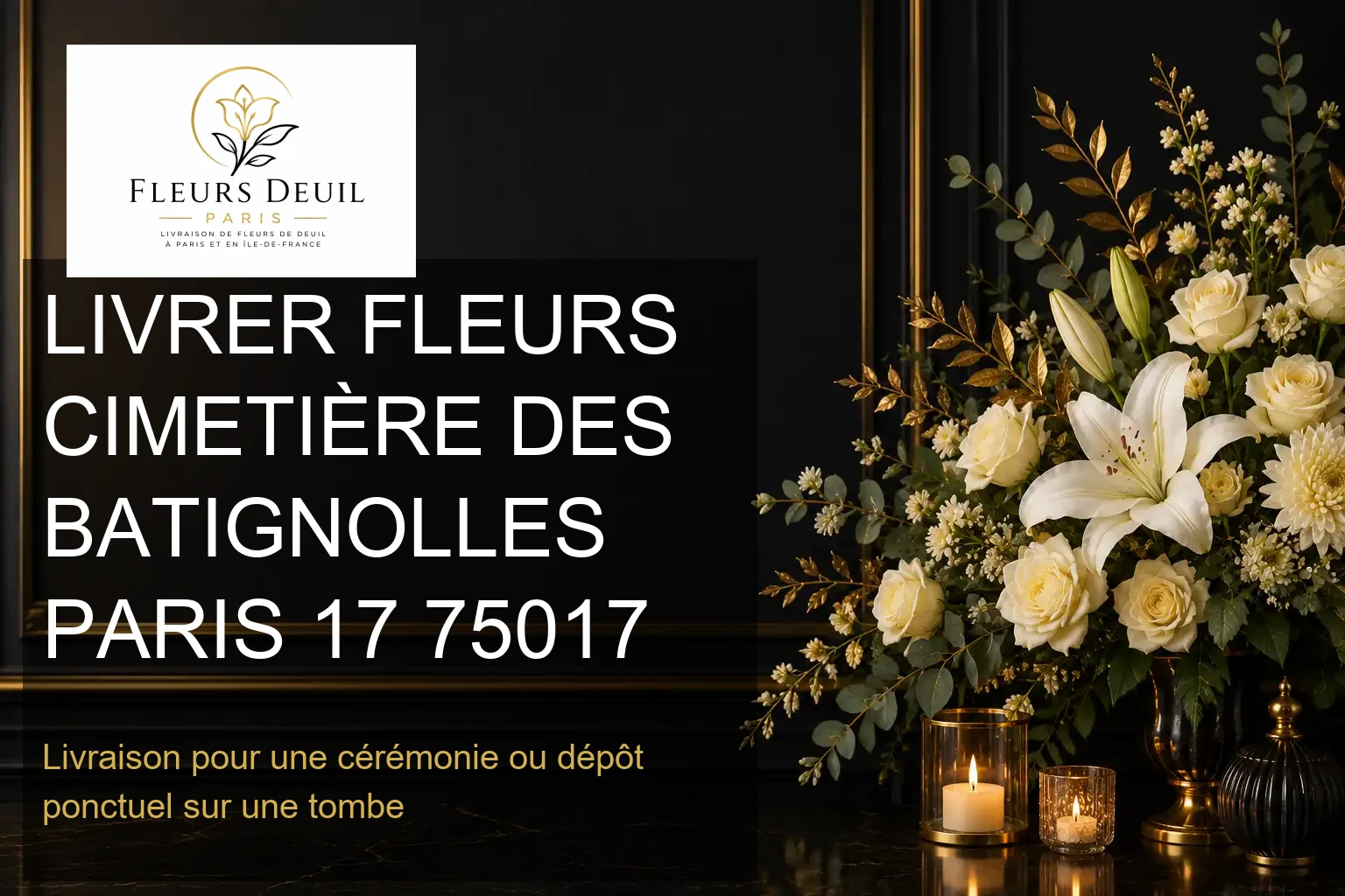 LIVRER FLEURS CIMETIÈRE DES BATIGNOLLES PARIS 17 75017