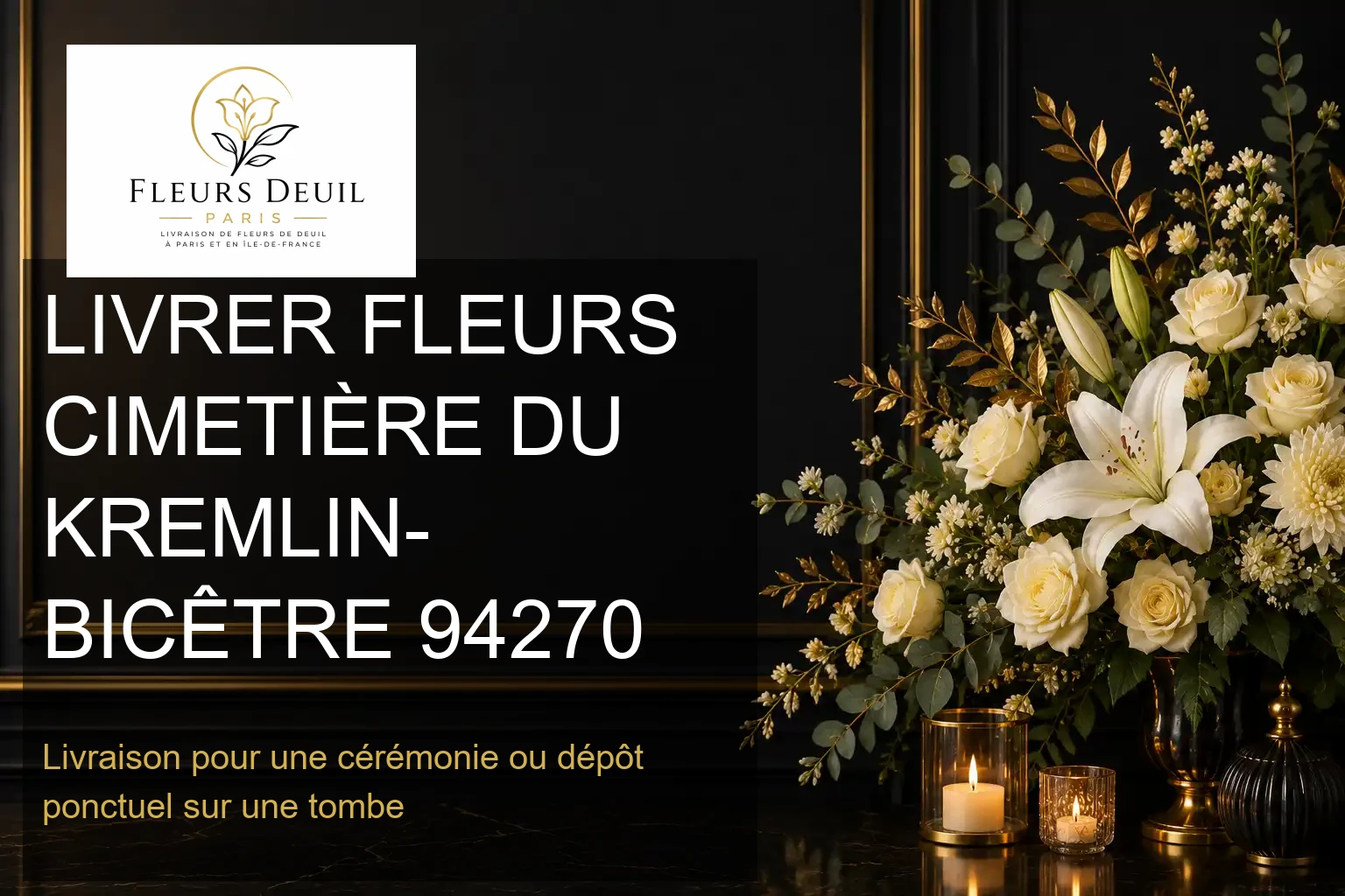 LIVRER FLEURS CIMETIÈRE DU KREMLIN-BICÊTRE 94270