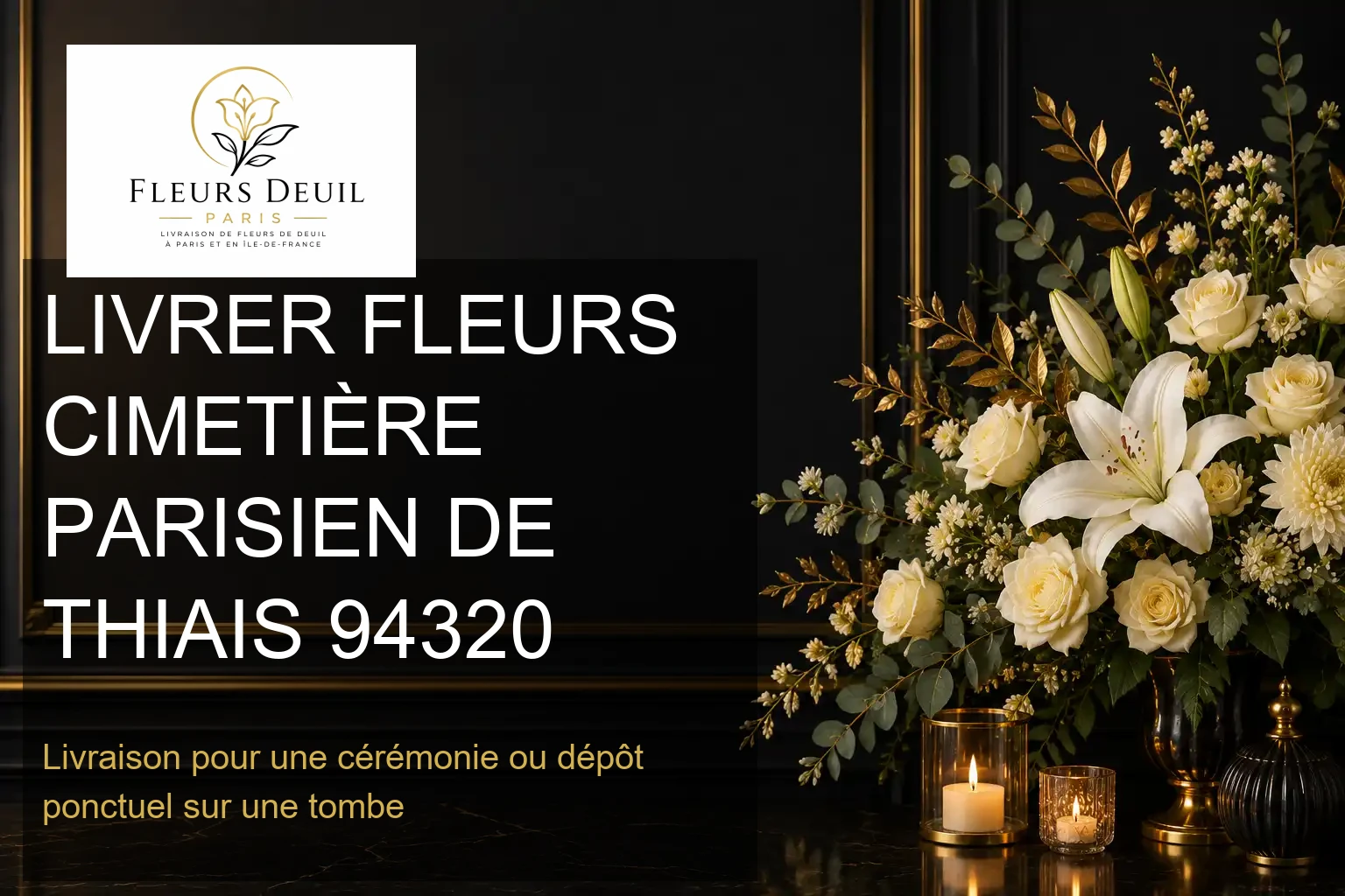 LIVRER FLEURS CIMETIÈRE PARISIEN DE THIAIS 94320