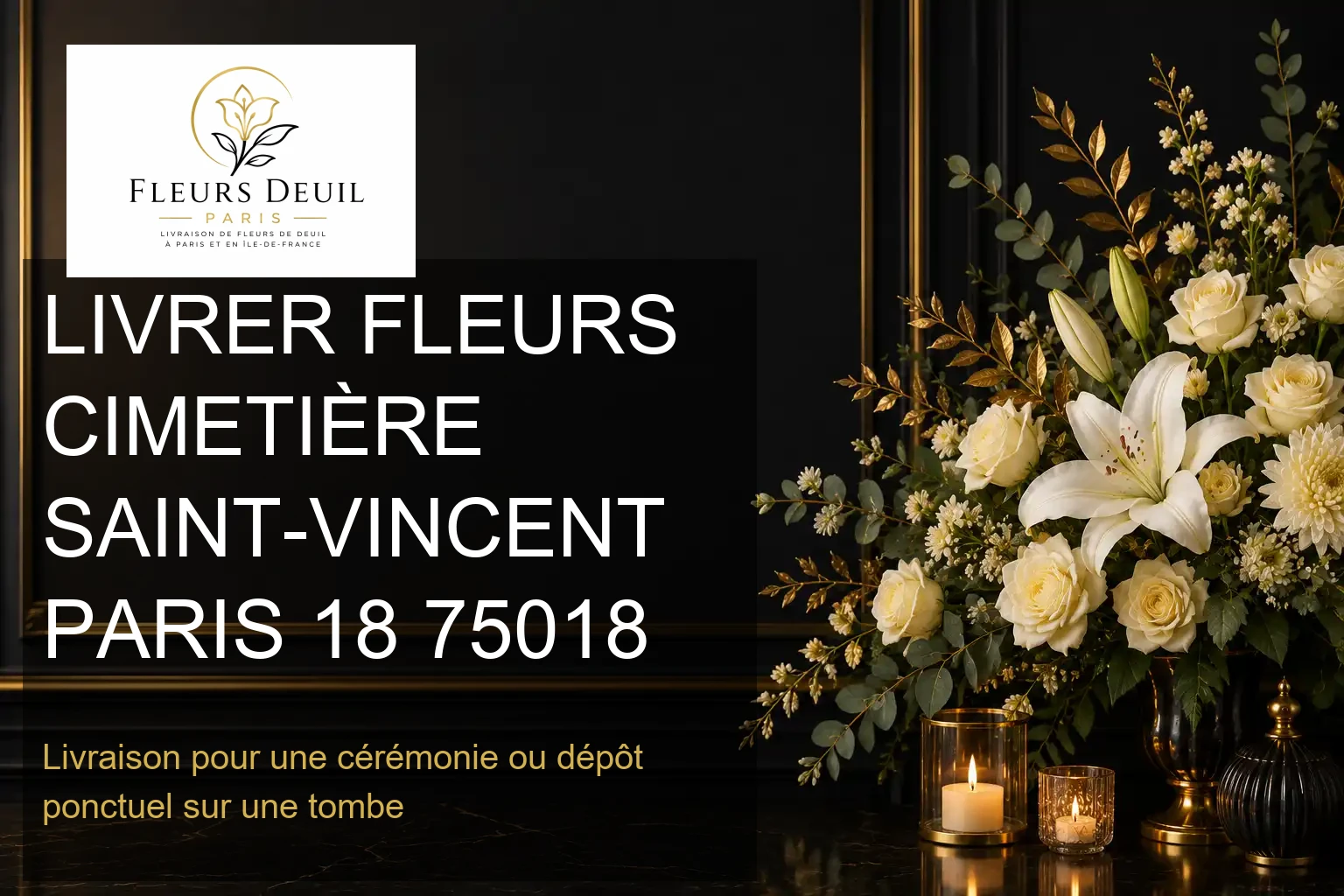 LIVRER FLEURS CIMETIÈRE SAINT-VINCENT PARIS 18 75018
