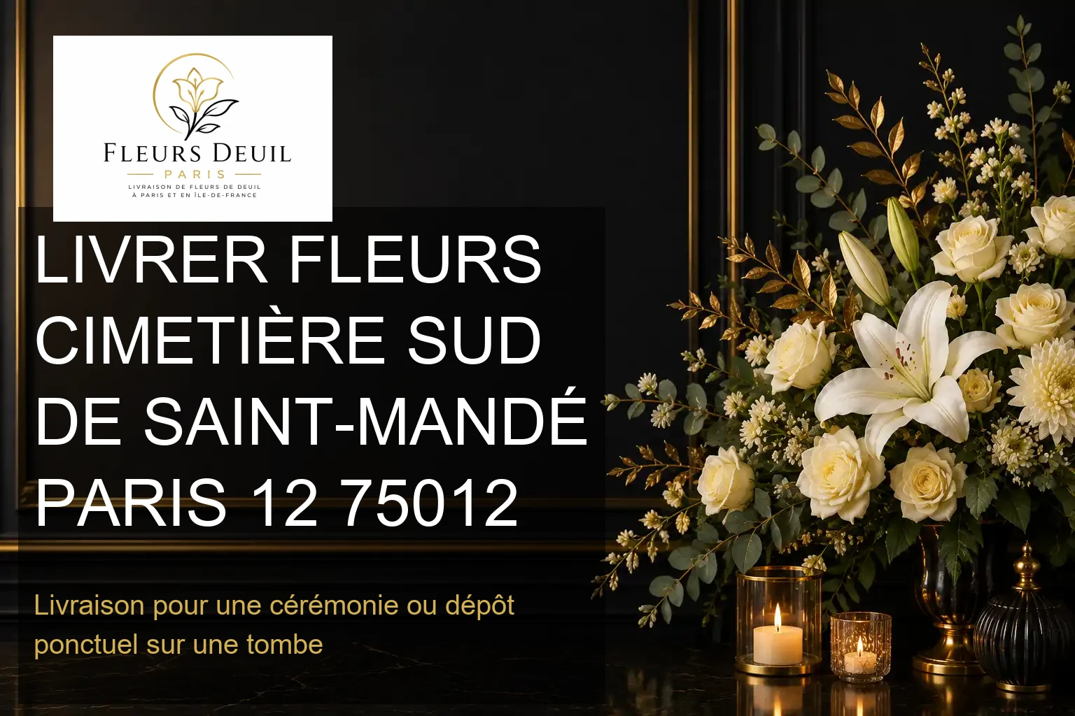 LIVRER FLEURS CIMETIÈRE SUD DE SAINT-MANDÉ PARIS 12 75012