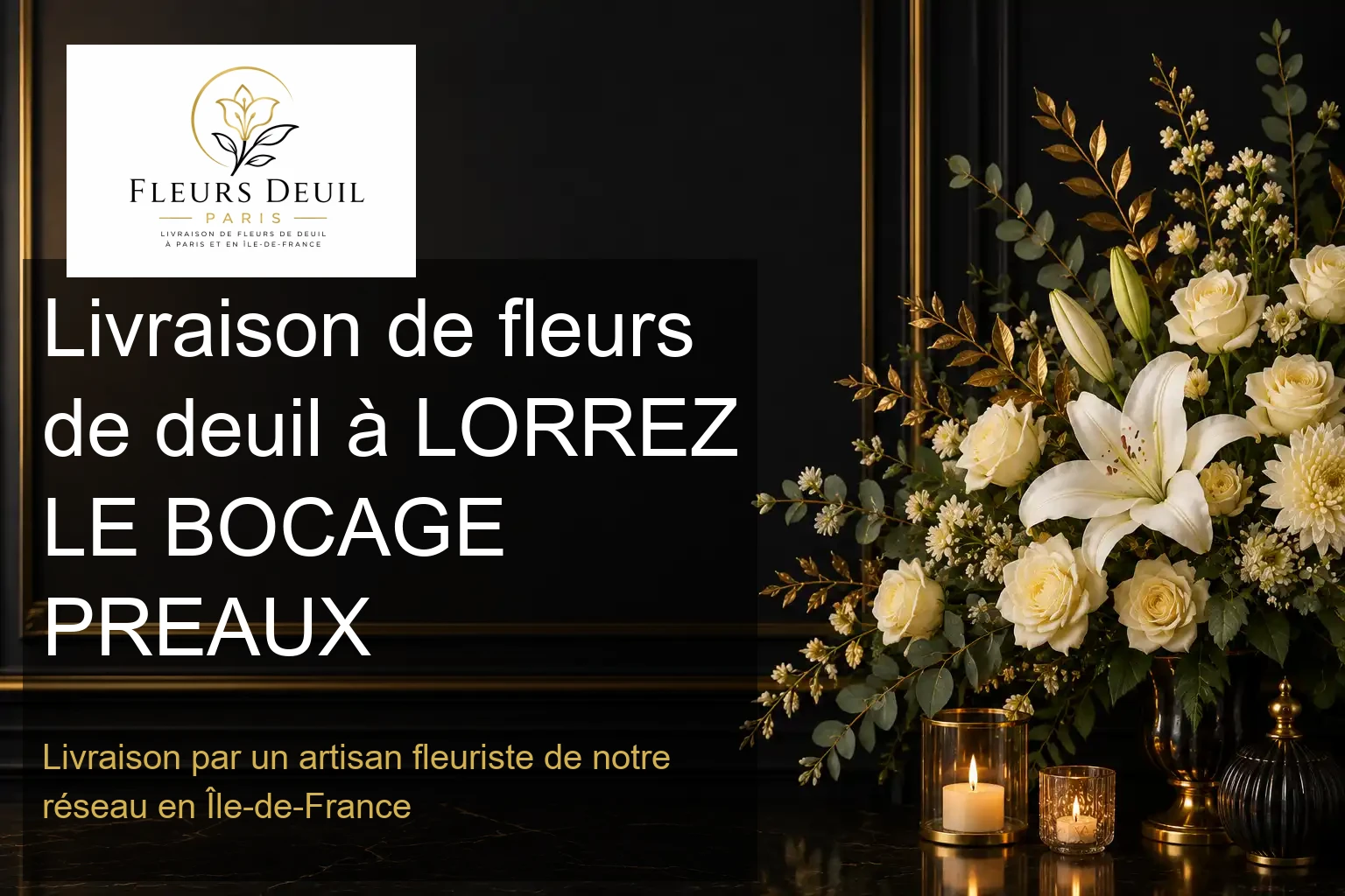 Livraison de fleurs de deuil à LORREZ LE BOCAGE PREAUX