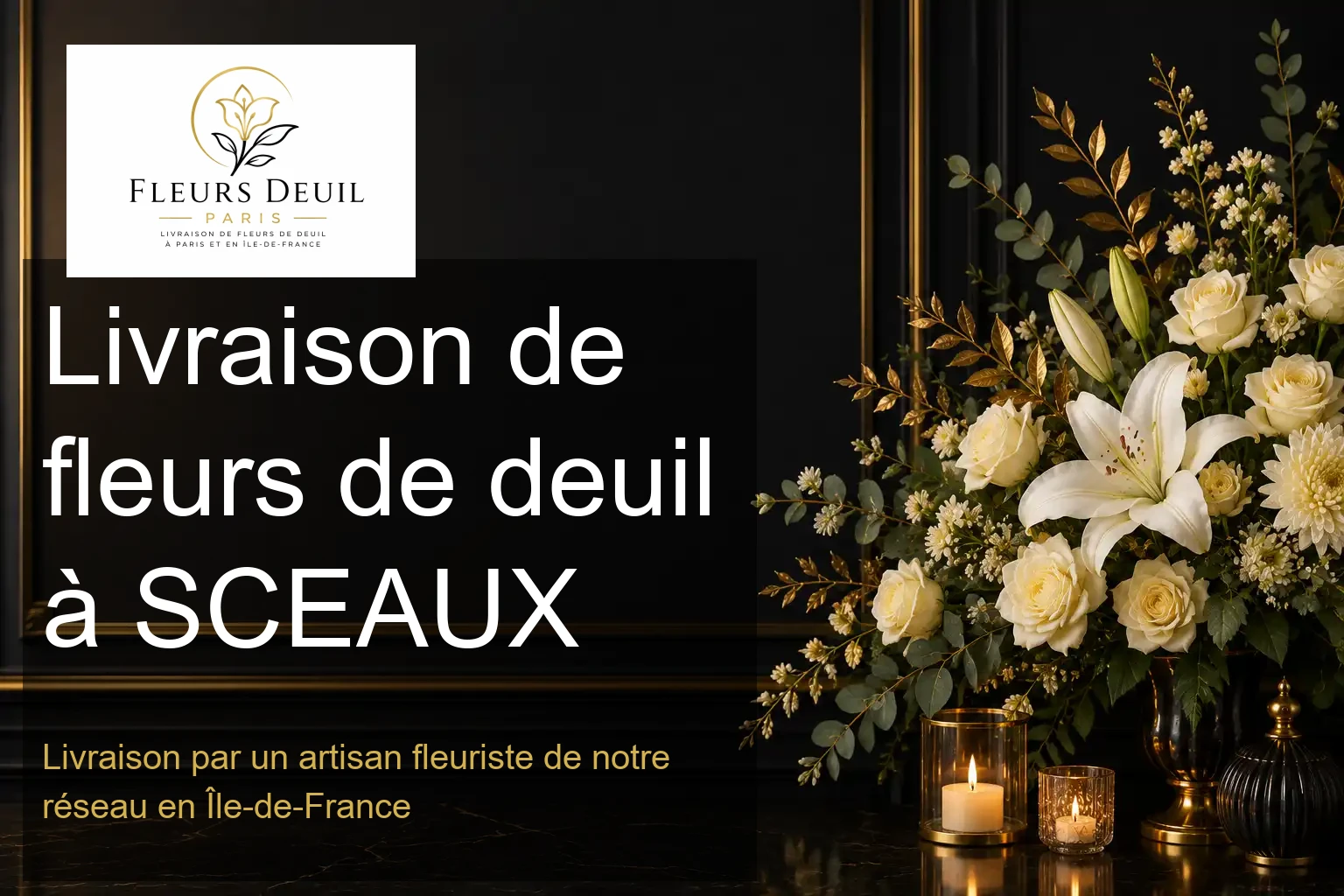 Livraison de fleurs de deuil à SCEAUX