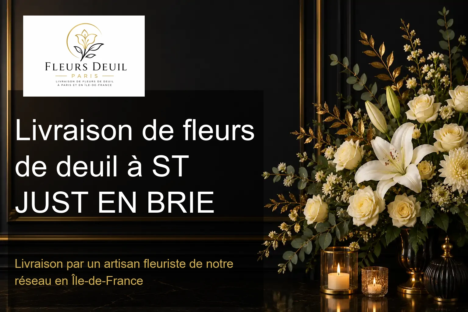 Livraison de fleurs de deuil à ST JUST EN BRIE