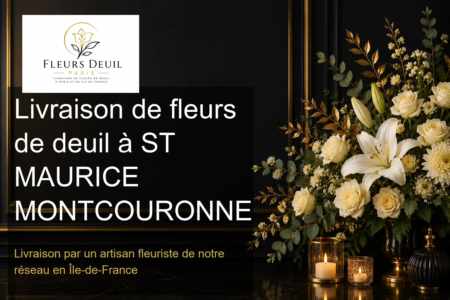 Livraison de fleurs de deuil à ST MAURICE MONTCOURONNE