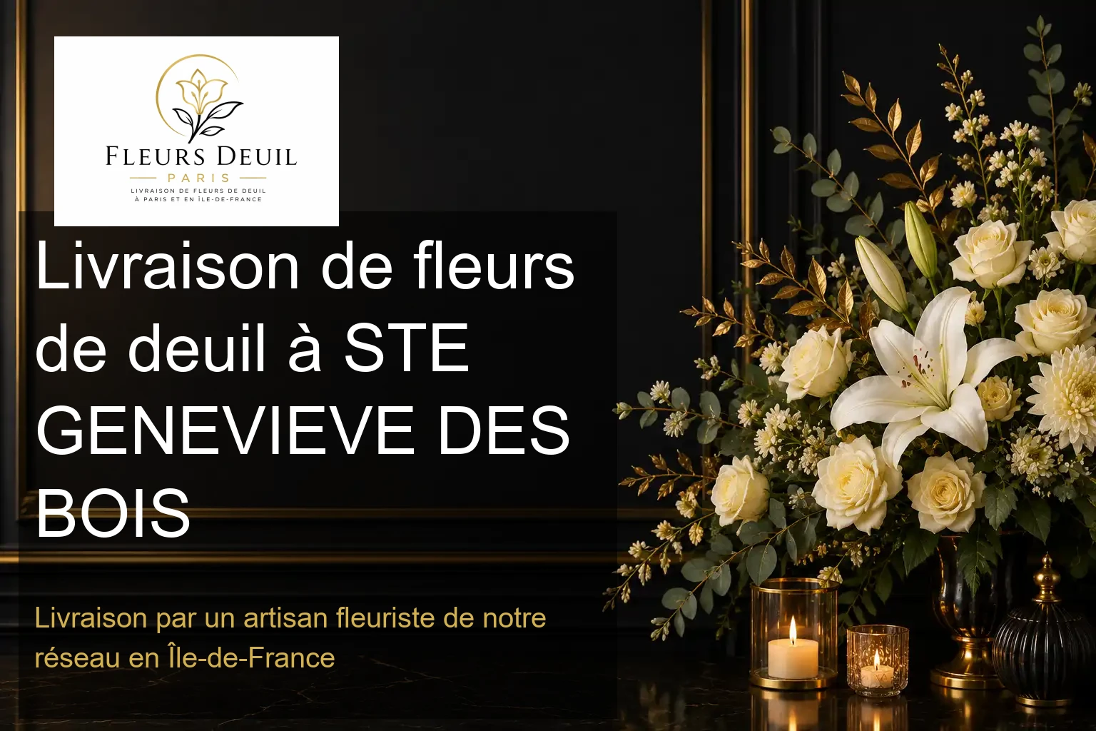 Livraison de fleurs de deuil à STE GENEVIEVE DES BOIS