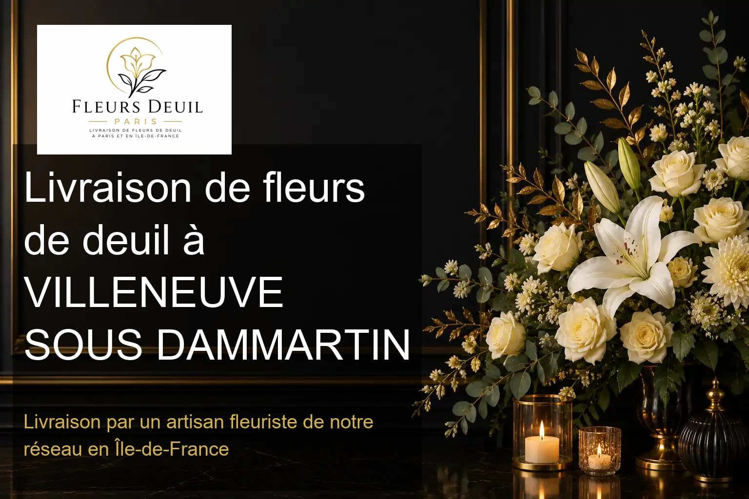 Livraison de fleurs de deuil à VILLENEUVE SOUS DAMMARTIN