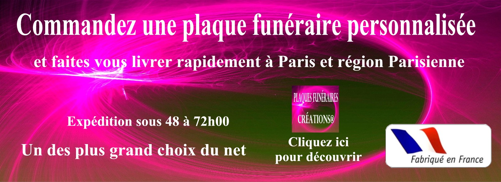 Plaques funéraires personnalisées livrées rapidement